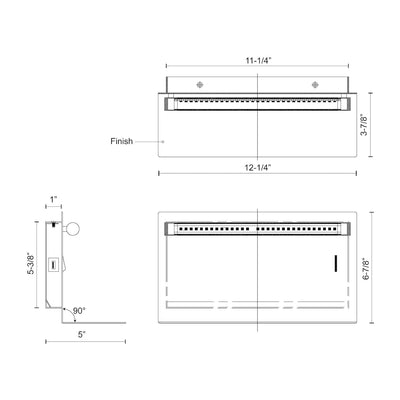 Dresden 12-in Steel Wall Sconce