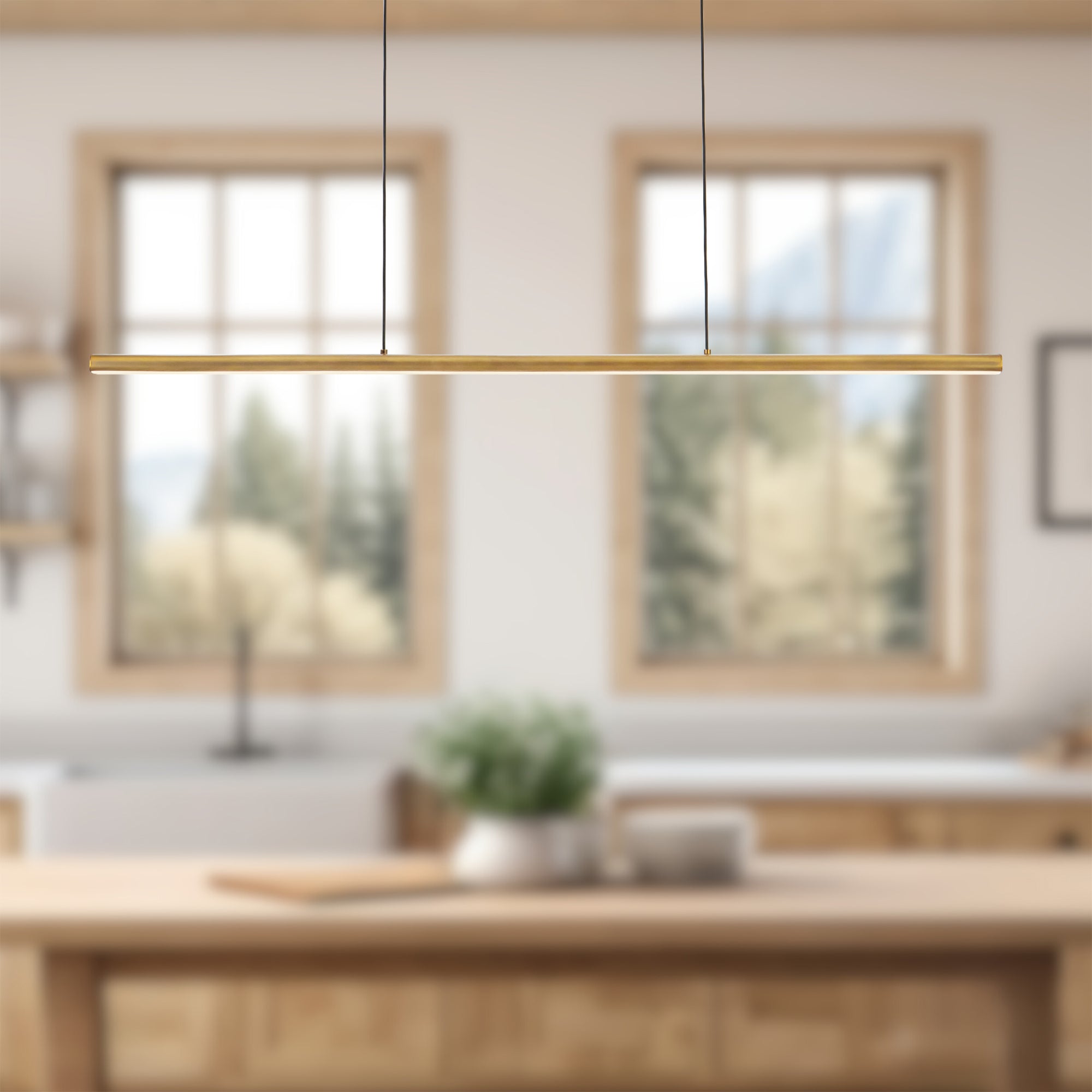 Drift 45-in Aluminum Linear Pendant