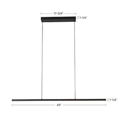 Drift 45-in Aluminum Linear Pendant