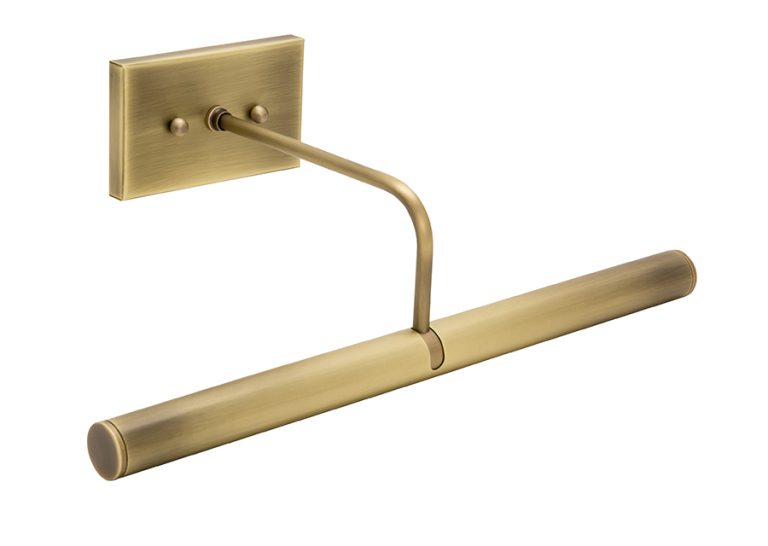 14-inch Slim-Line Antique Brass Direct Wire Picture Light