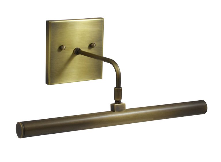 14-inch Slim-Line Antique Brass LED Direct Wire Picture Light
