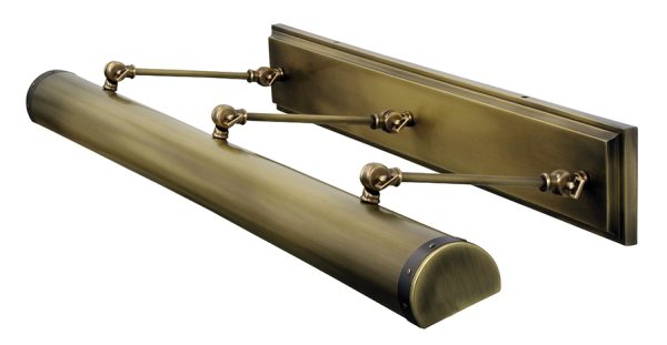 42-inch Steamer Antique Brass Mahogany Bronze Direct Wire Picture Light