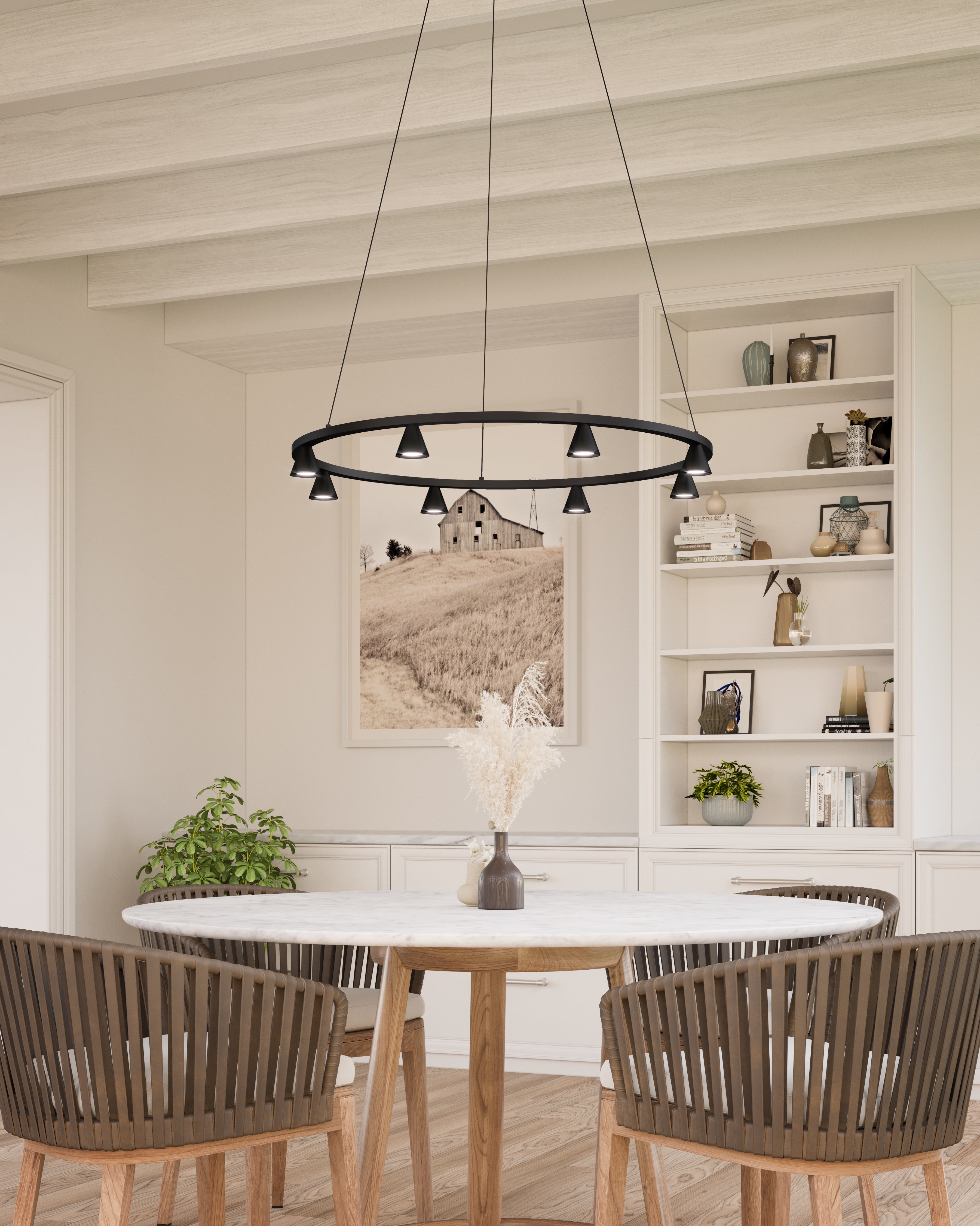 Dune 33-in Aluminum Chandelier