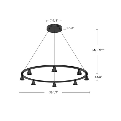 Dune 33-in Aluminum Chandelier