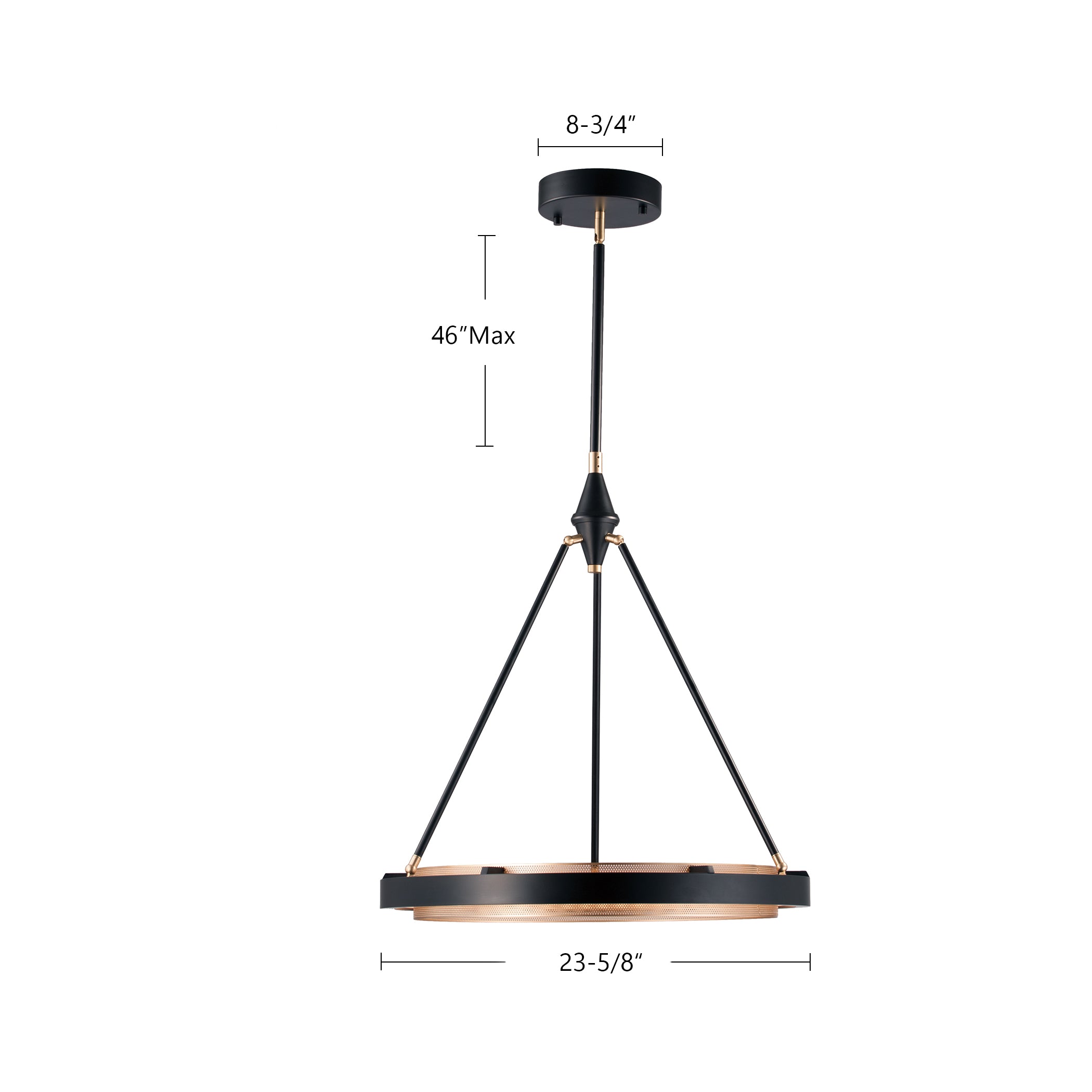 Duo 24-in Steel Pendant