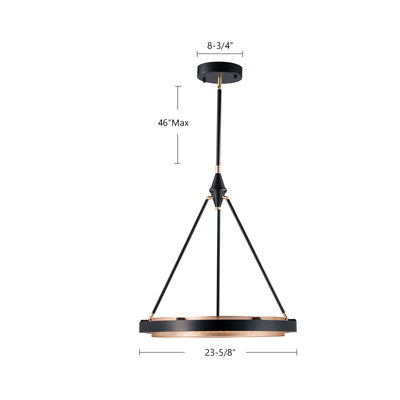 Duo 24-in Steel Pendant
