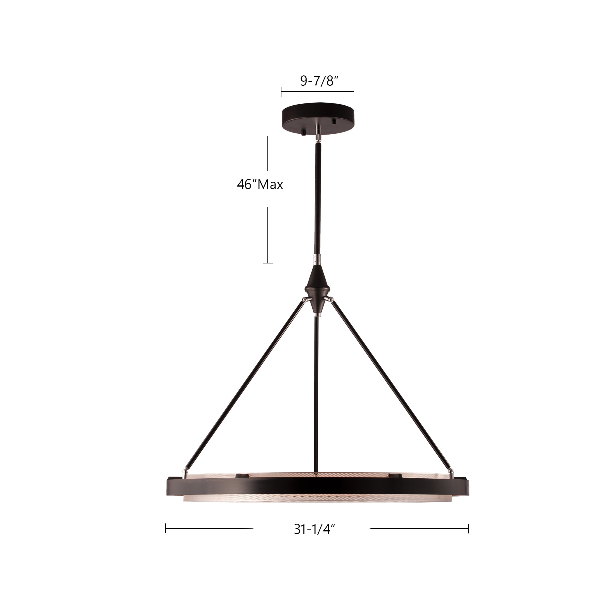 Duo 32-in Steel Pendant