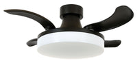 36 Inch Matte Black Retractable Blade Ceiling Fan