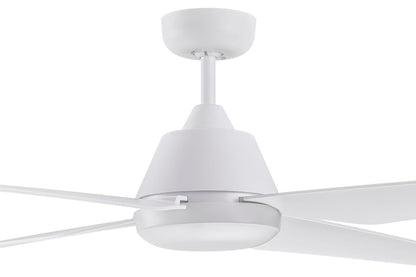 Aria 52 Inch White Fan with 1 Light and Remote
