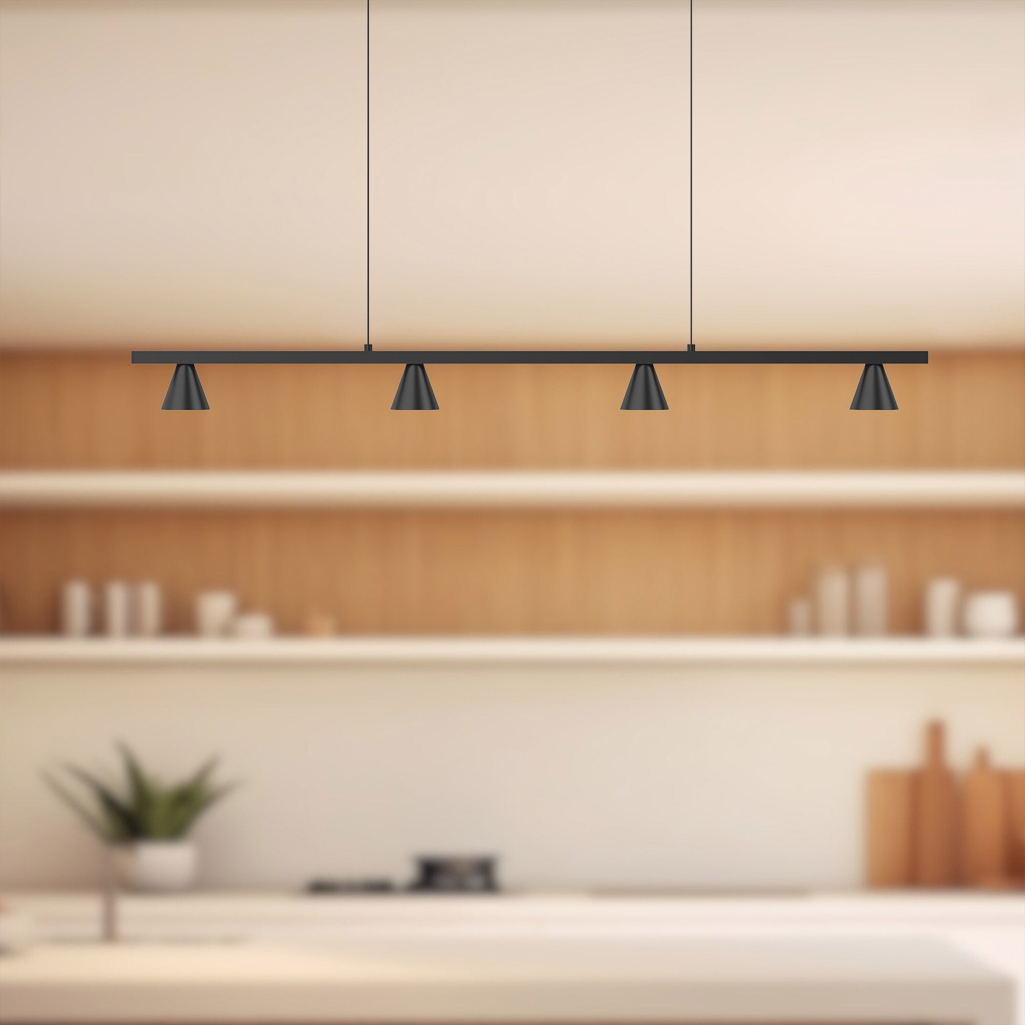Dune 37-in Aluminum Linear Pendant