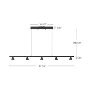 Dune 47-in Aluminum Linear Pendant