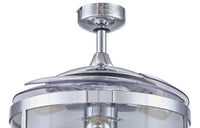 Classic 48 Inch 3 Light Chrome Fan with Retractable Blades