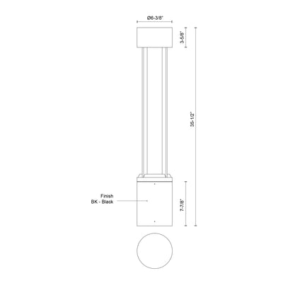 Knox 36-in Aluminum Exterior Bollard Light