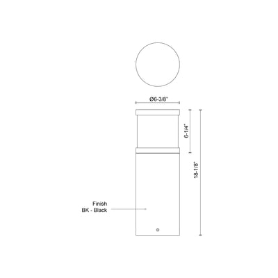 Chadworth 18-in Aluminum Exterior Bollard Light