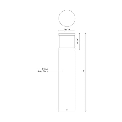 Chadworth 30-in Aluminum Exterior Bollard Light