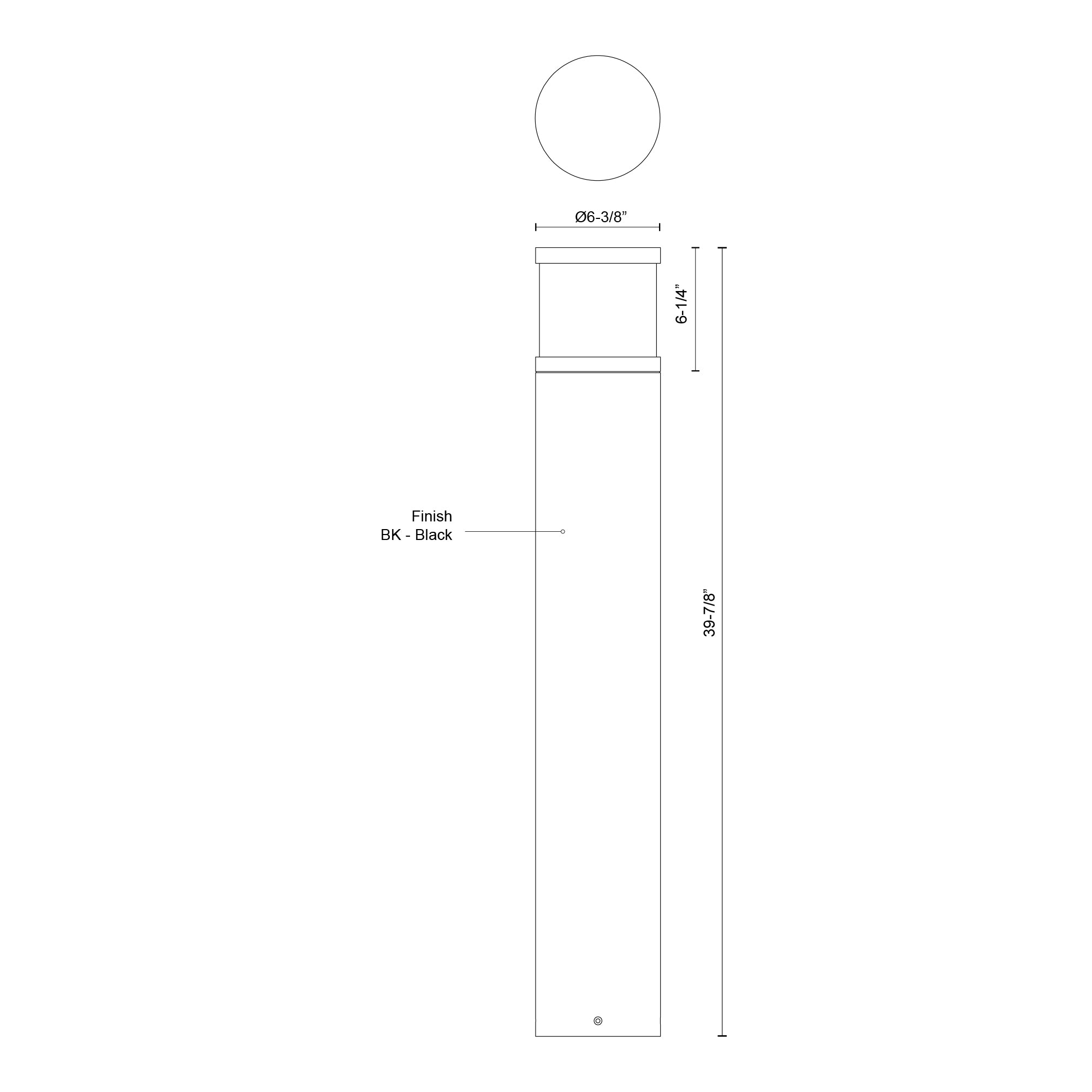 Chadworth 40-in Aluminum Exterior Bollard Light