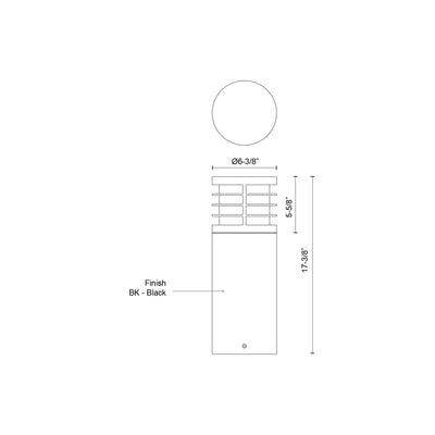 Blaine 18-in Aluminum Exterior Bollard Light