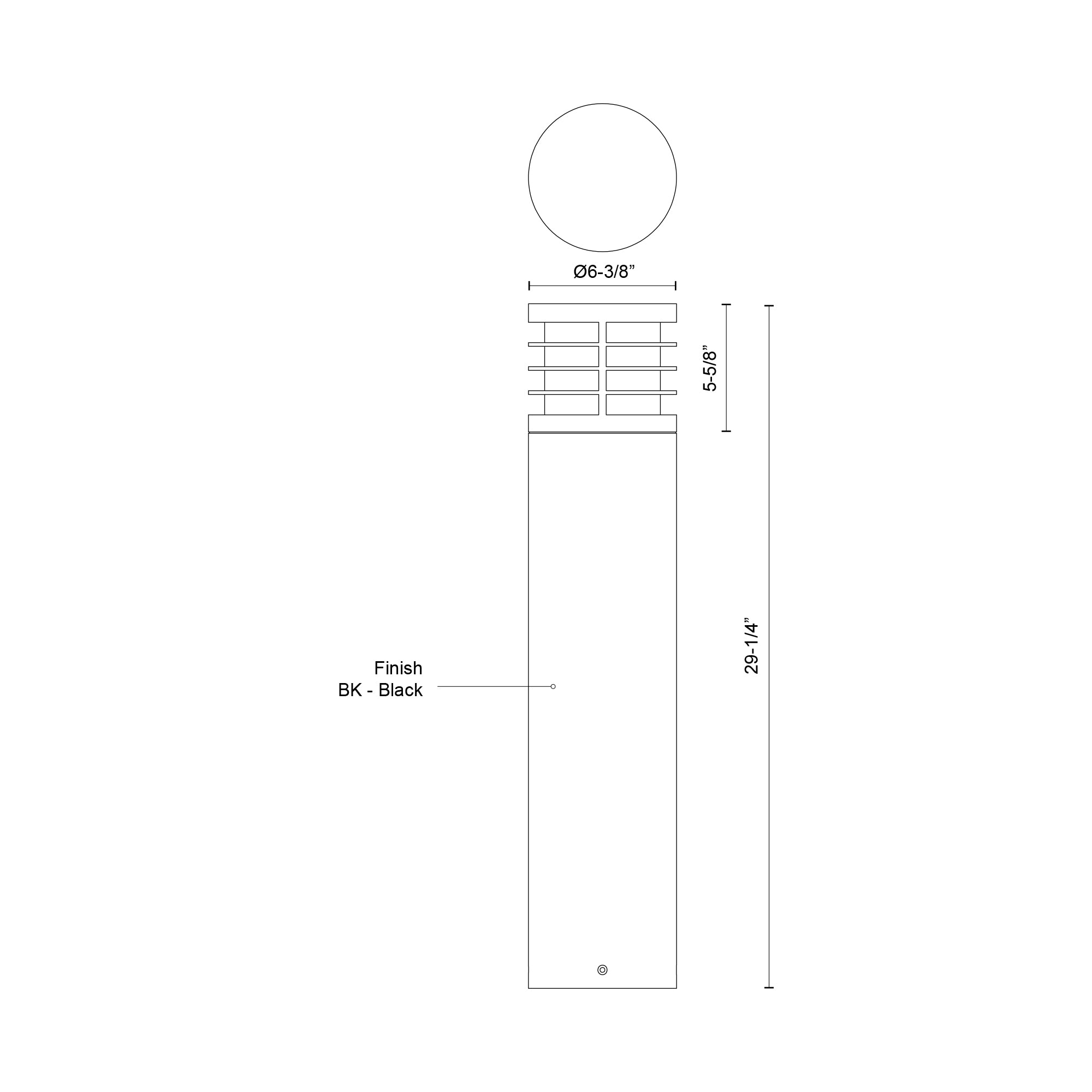 Blaine 29-in Aluminum Exterior Bollard Light