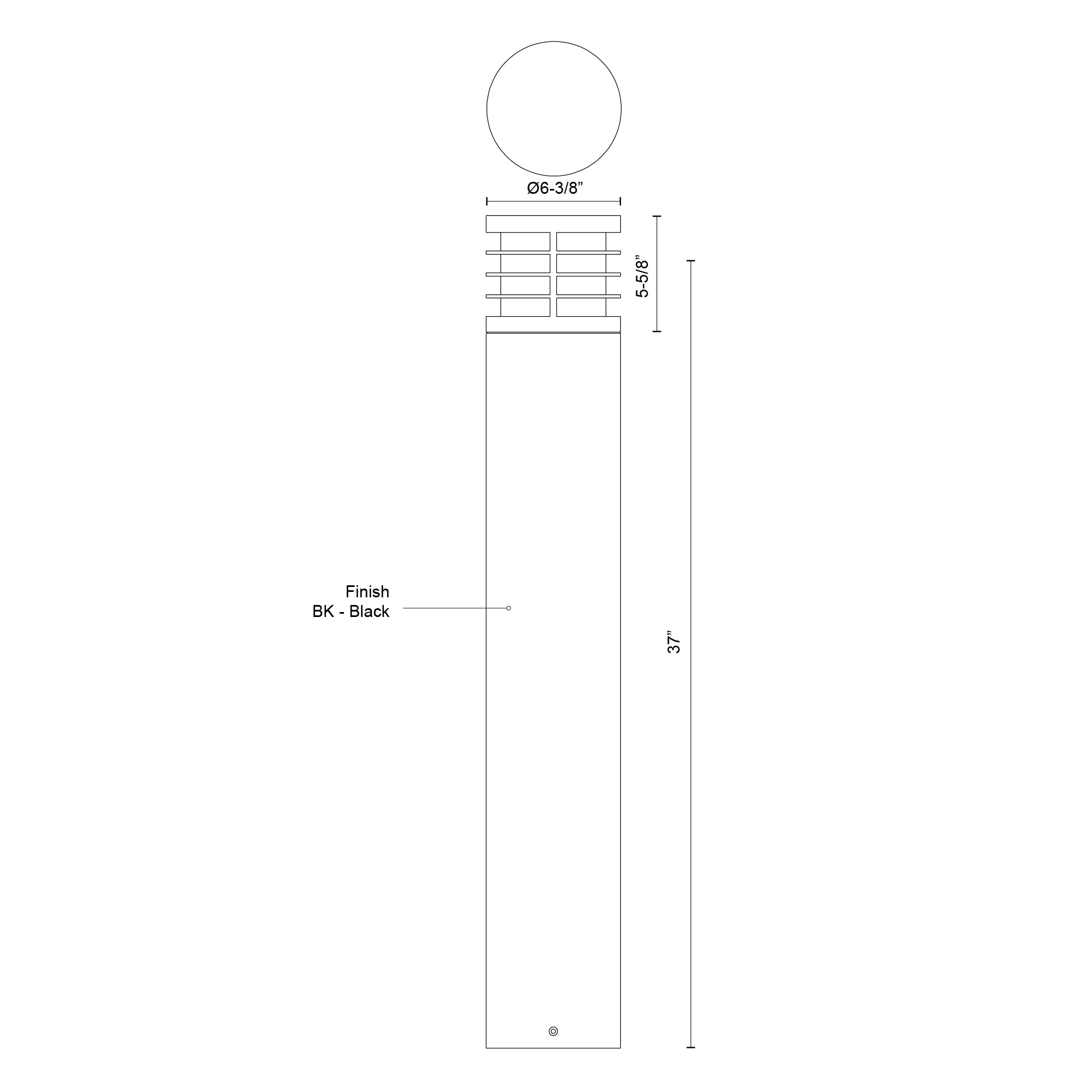 Blaine 37-in Aluminum Exterior Bollard Light
