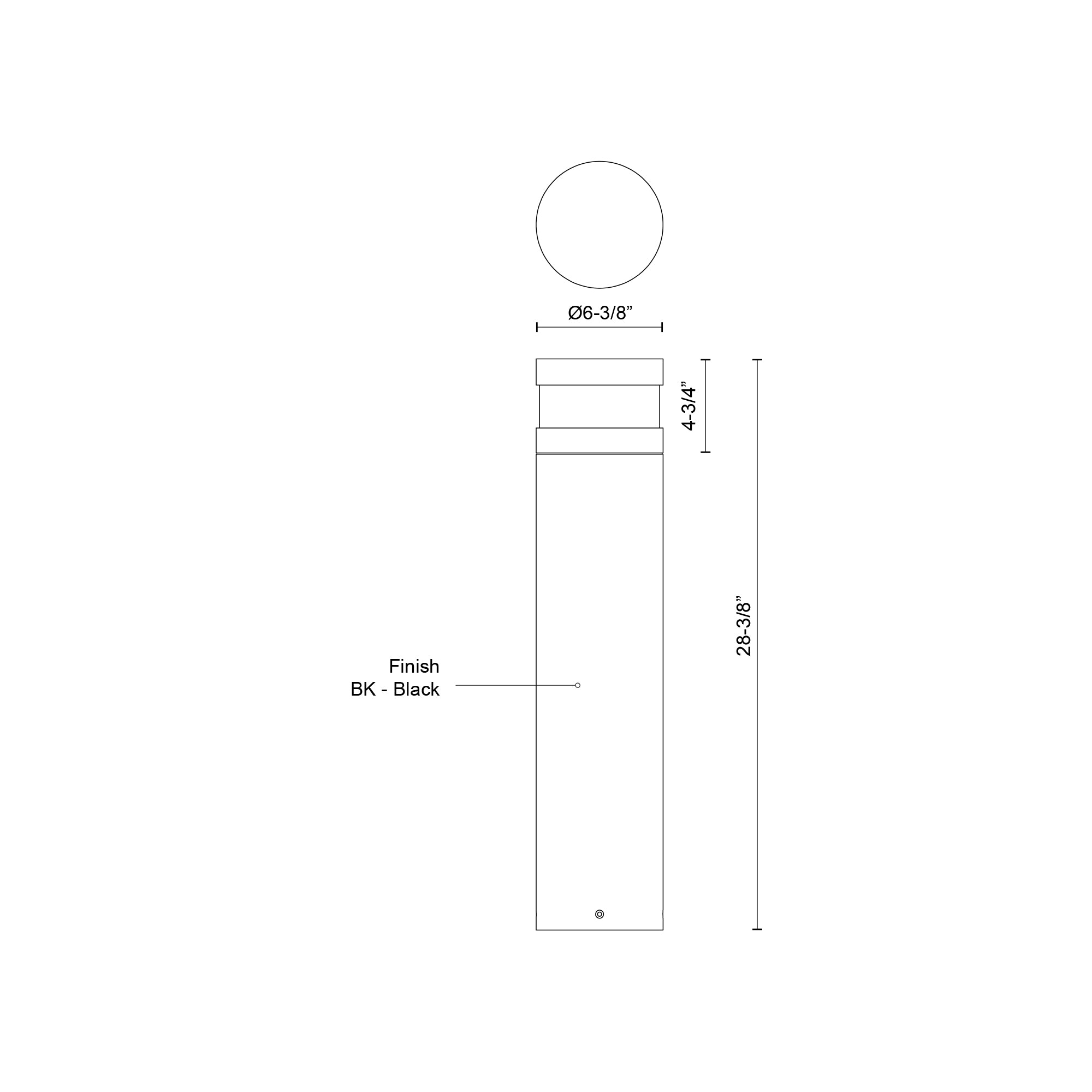 Windermere 28-in Aluminum Exterior Bollard Light