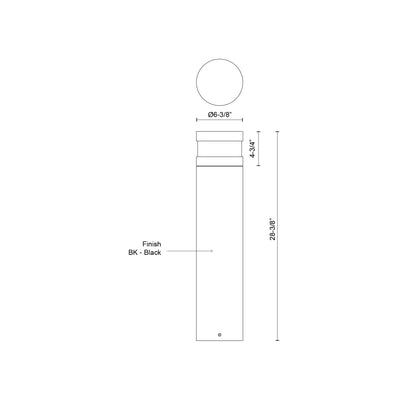 Windermere 28-in Aluminum Exterior Bollard Light