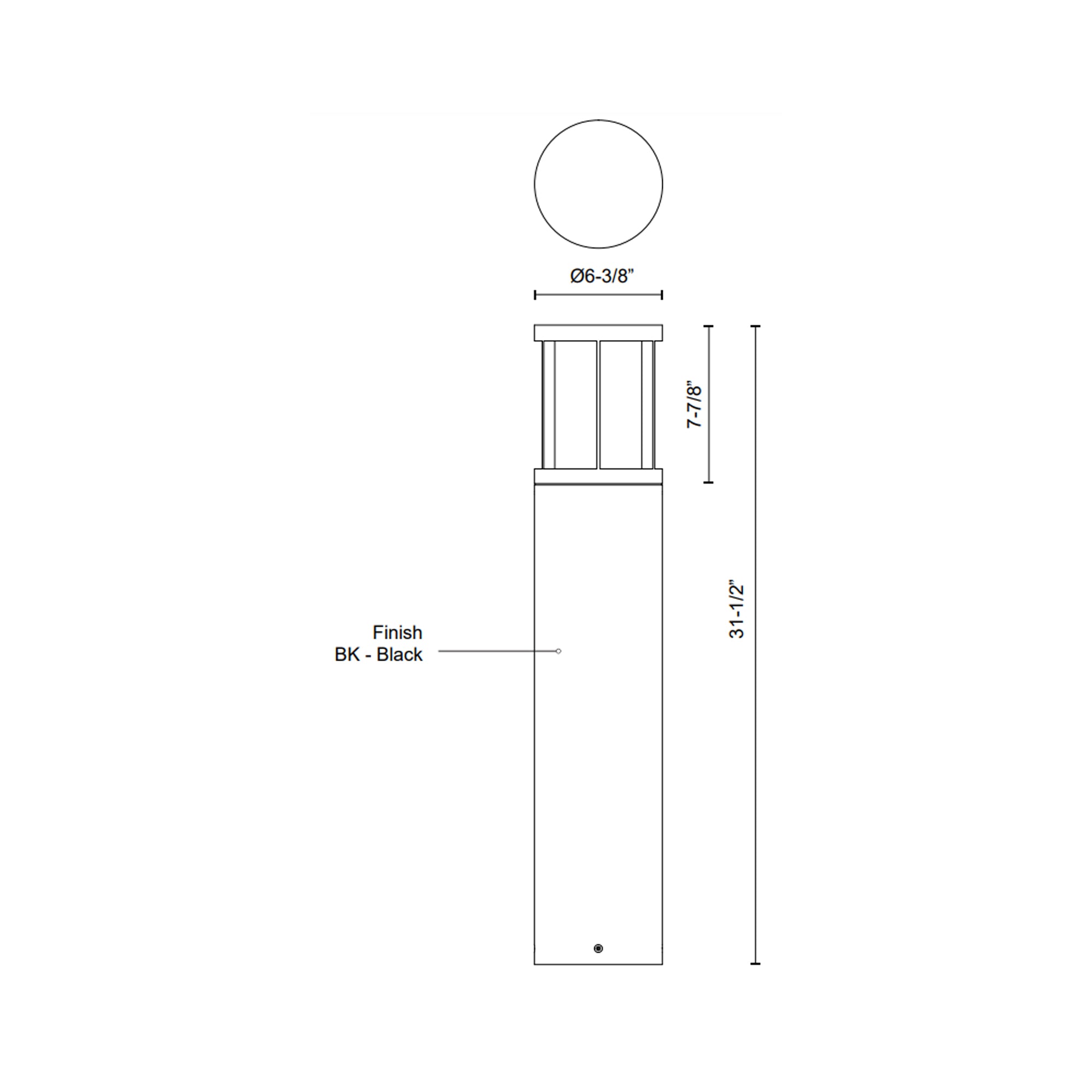 Alden 31-in Aluminum Exterior Bollard Light