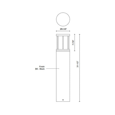 Alden 31-in Aluminum Exterior Bollard Light
