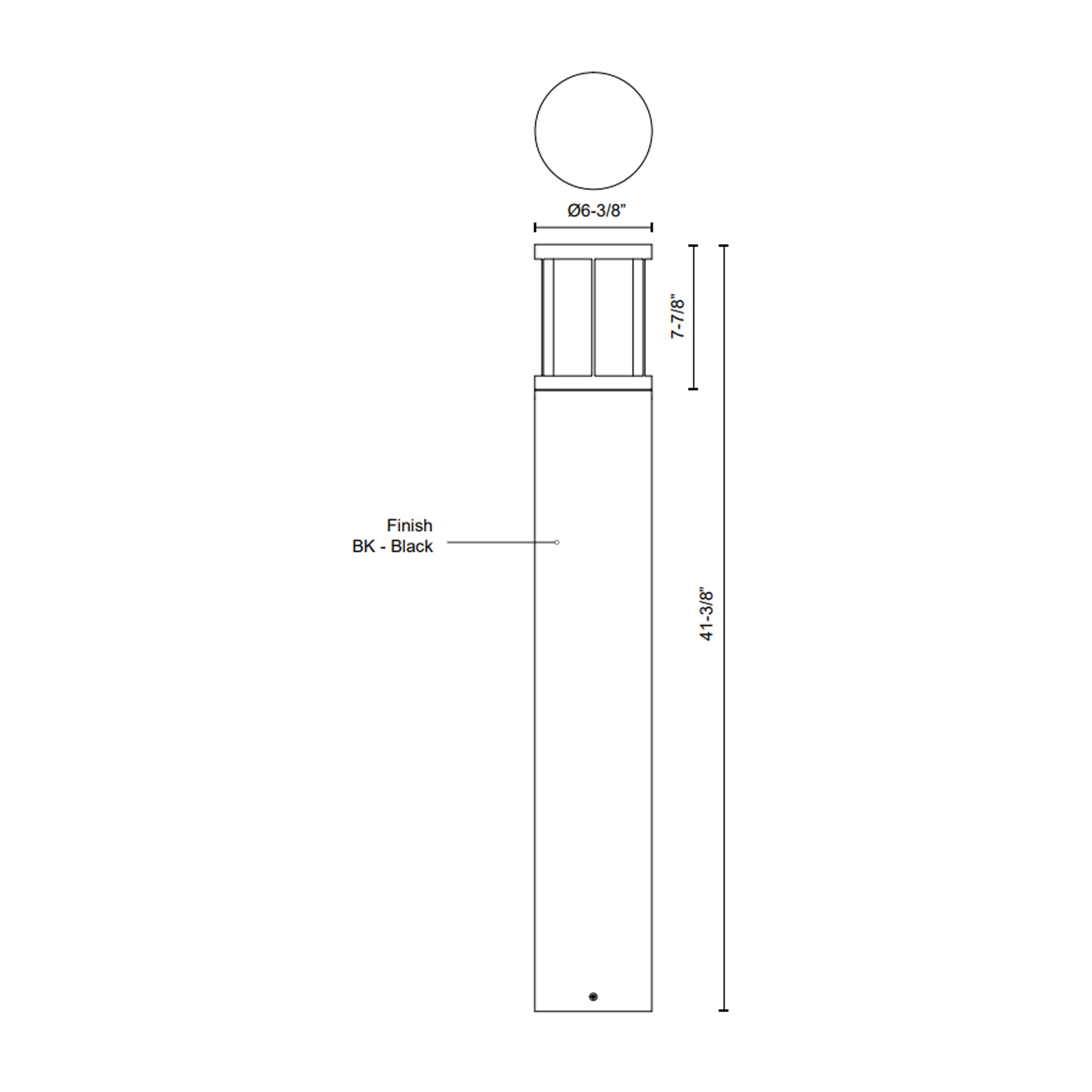 Alden 41-in Aluminum Exterior Bollard Light