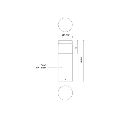 Hanover 18-in Aluminum Exterior Bollard Light