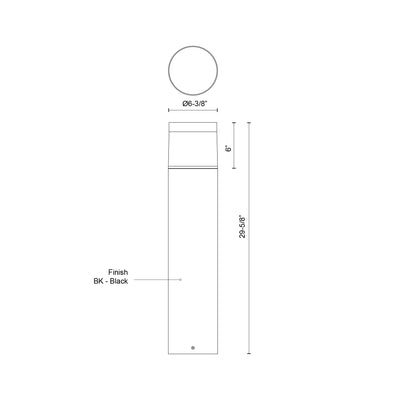 Hanover 30-in Aluminum Exterior Bollard Light