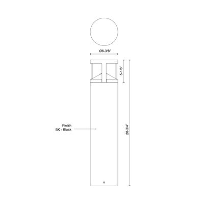 Glen 29-in Aluminum Exterior Bollard Light
