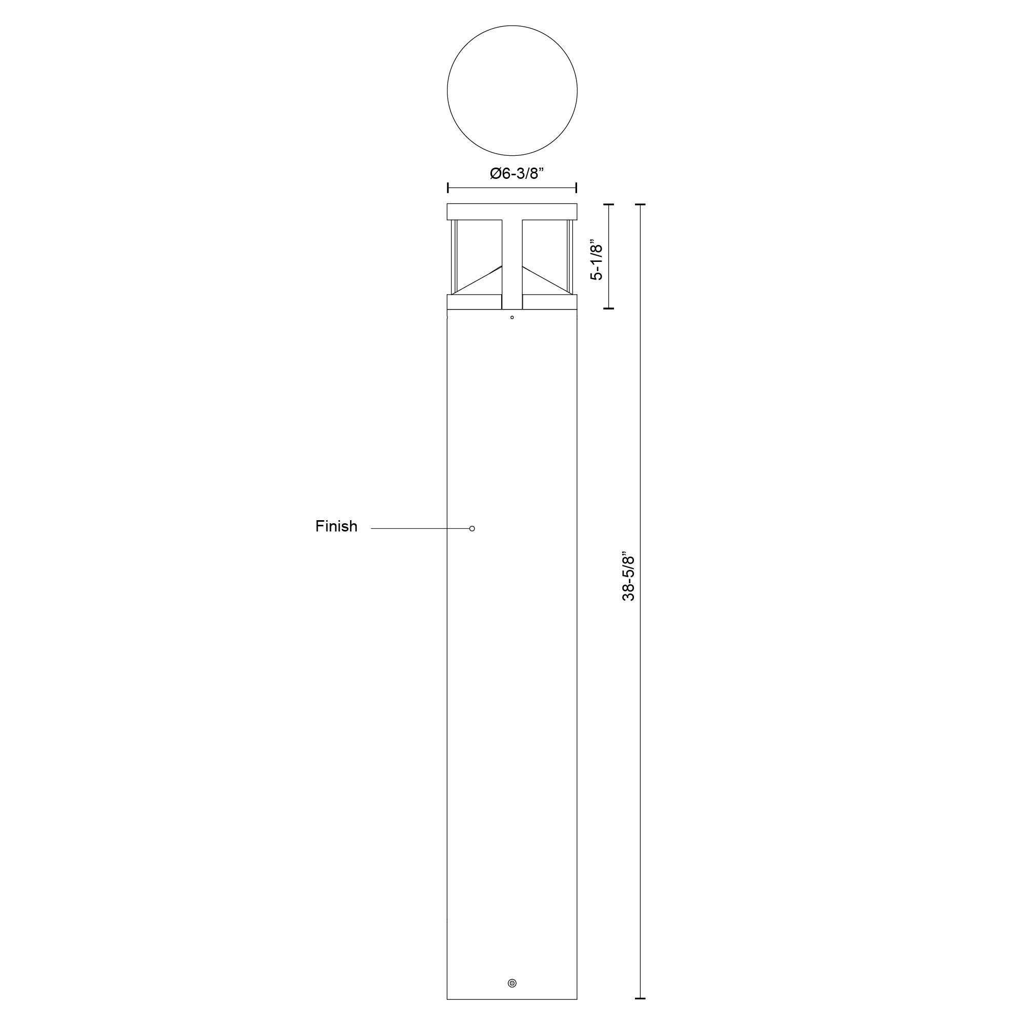 Glen 39-in Aluminum Exterior Bollard Light