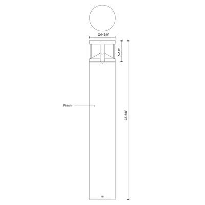 Glen 39-in Aluminum Exterior Bollard Light
