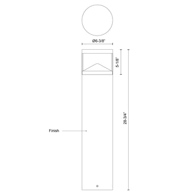 Dover 29-in Aluminum Exterior Bollard Light