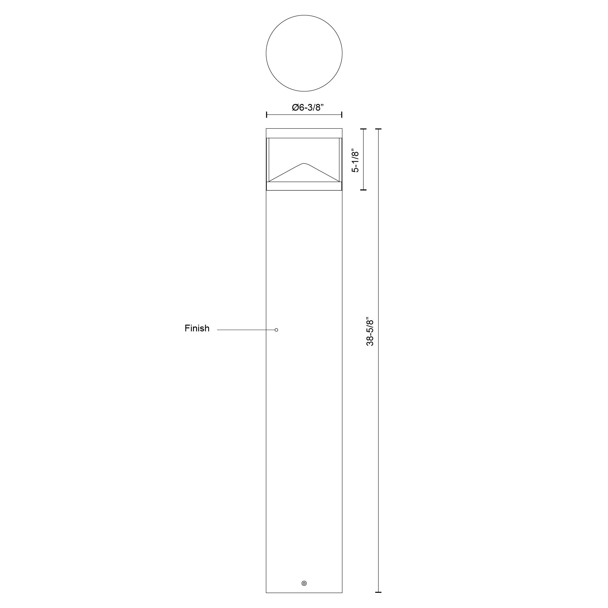 Dover 39-in Aluminum Exterior Bollard Light