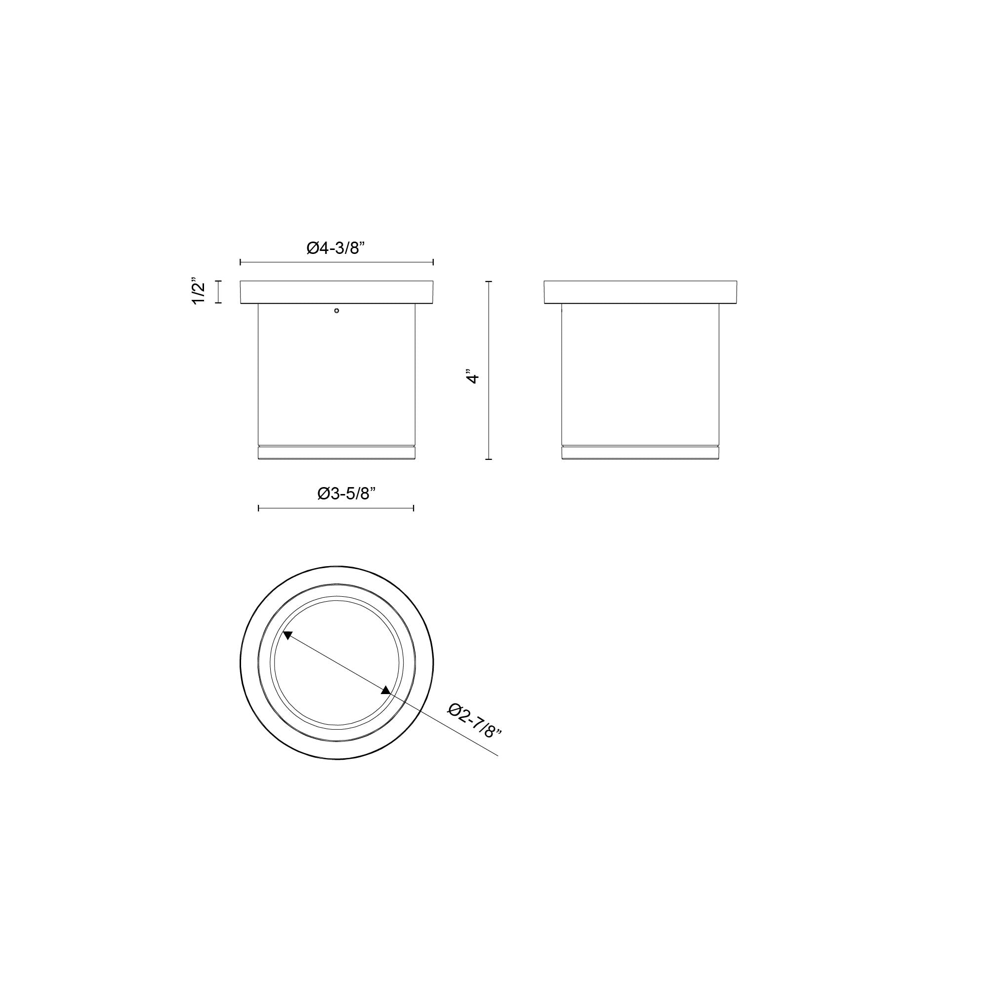Nordic 4-in (3-in Dia.) Aluminum Outdoor Flush Mount