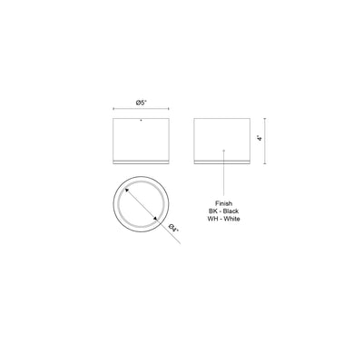 Nordic 4-in (5-in Dia.) Aluminum Outdoor Flush Mount