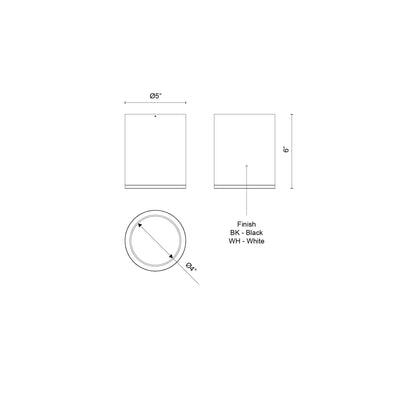 Nordic 6-in (5-in Dia.) Aluminum Outdoor Flush Mount