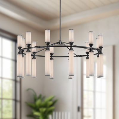 Edwin 38-in Steel Chandelier