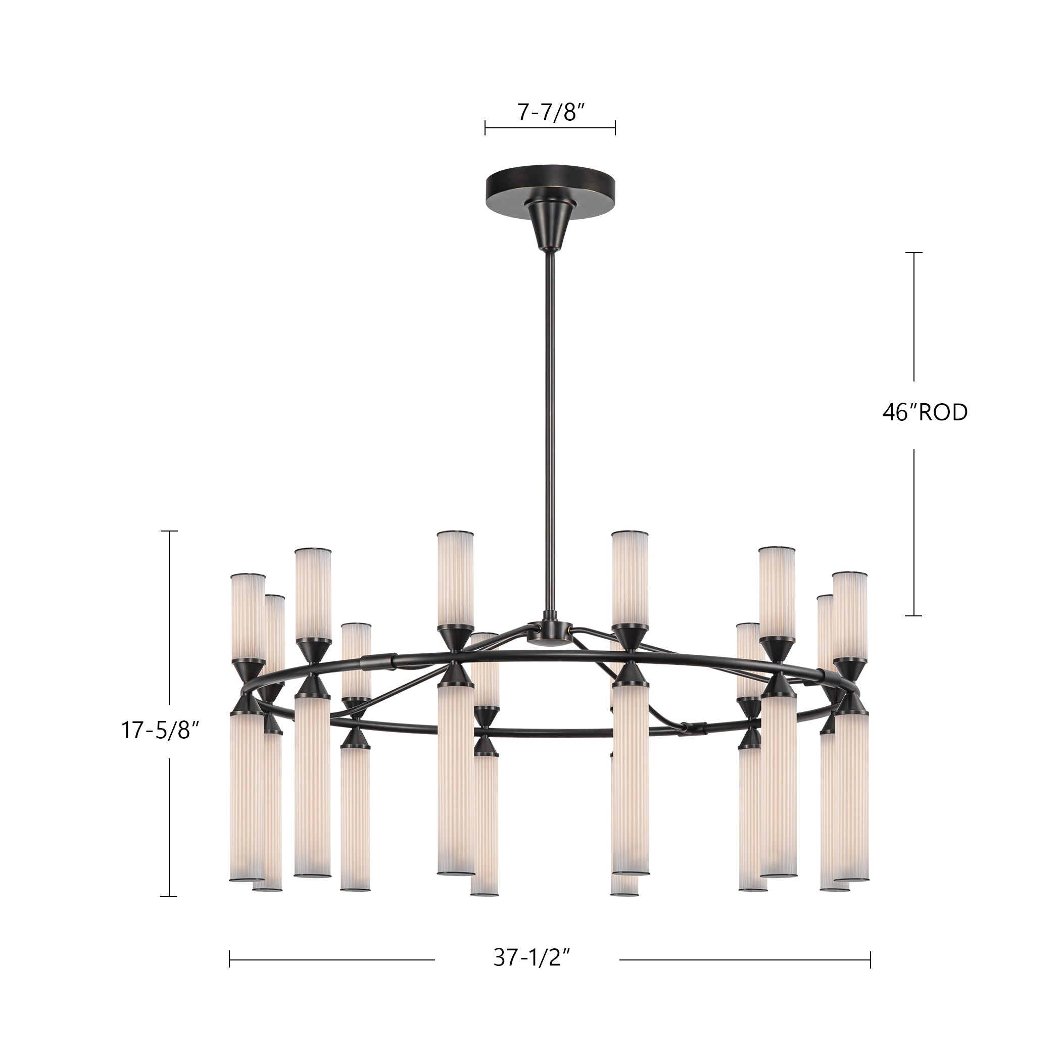 Edwin 38-in Steel Chandelier