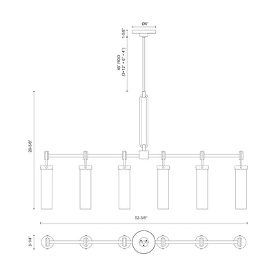 Wynwood 52-in Steel Linear Pendant