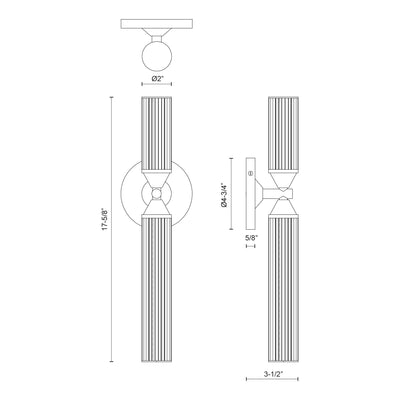Edwin 18-in Steel Vanity Light