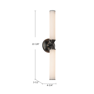 Edwin 22-in Steel Vanity Light