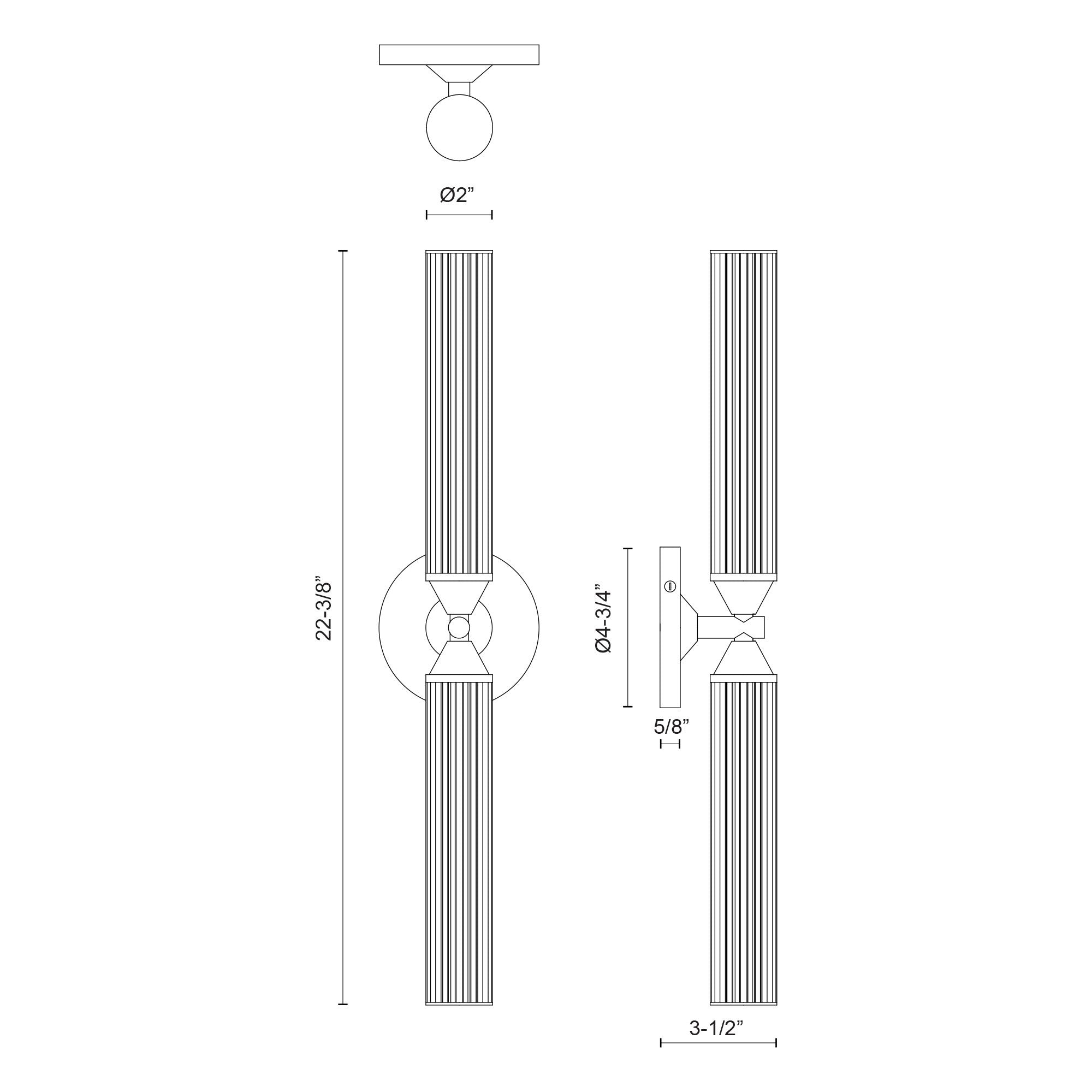 Edwin 22-in Steel Vanity Light