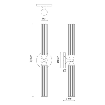 Edwin 22-in Steel Vanity Light