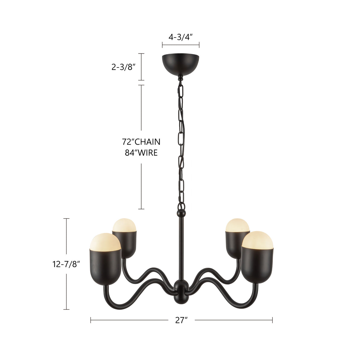Effie 27-in Aluminum Chandelier