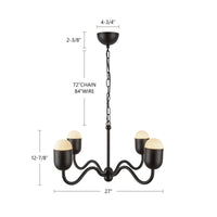 Effie 27-in Aluminum Chandelier
