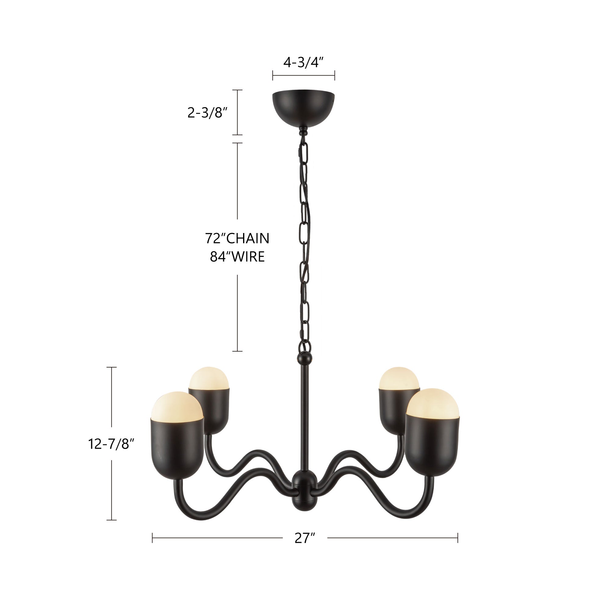 Effie 27-in Aluminum Chandelier