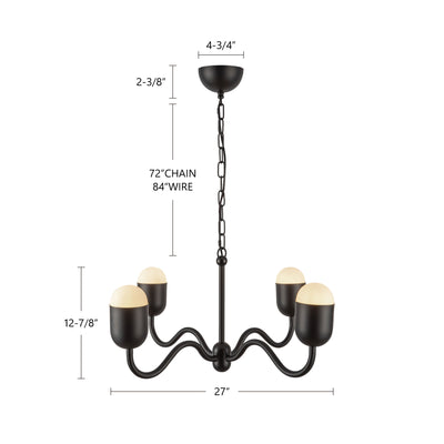 Effie 27-in Aluminum Chandelier