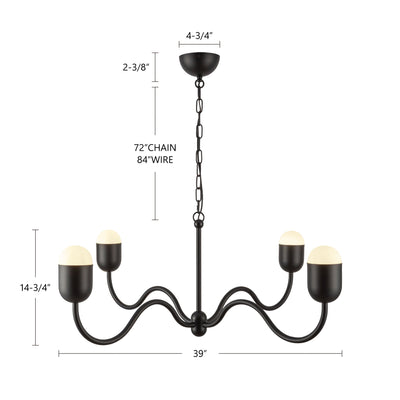 Effie 39-in Aluminum Chandelier